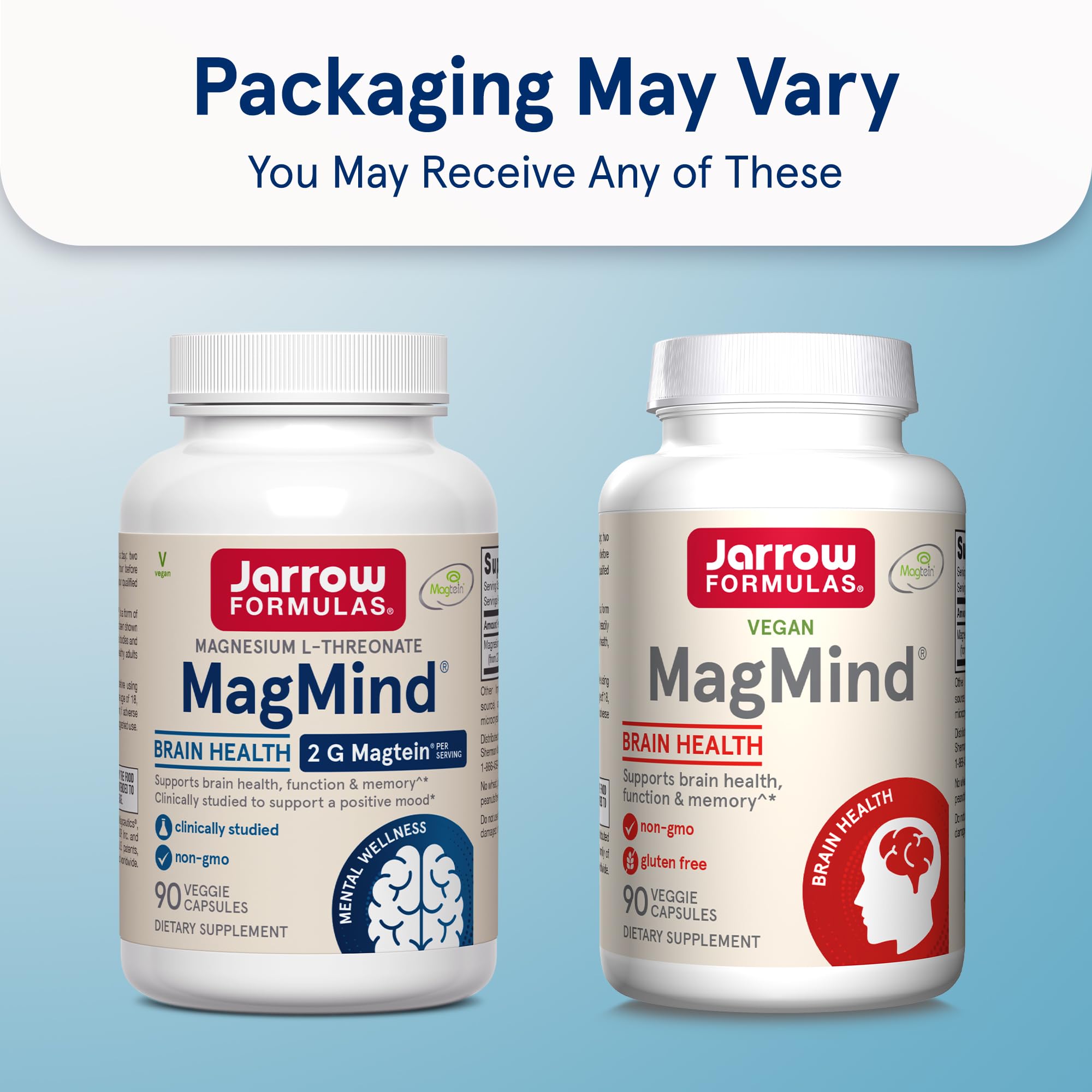 Jarrow Formulas Magnesium L-Threonate, MagMind Magtein Magnesium Supplement, Brain Supplements for Memory Support, 90 Veggie Capsules, Up to a 30 Day Supply Jarrow Formulas Au supplements