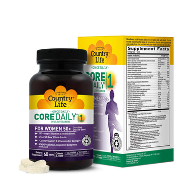 Country Life CORE Daily-1 for Women 50+ Multivitamin - Formulated for Women Over 50, Complete Daily Nutrition with Women's Health Blend, Coenzymated B Vitamins, Probiotics, and Digestive Enzymes Country Life Au supplements