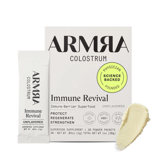 ARMRA Colostrum Powder | Unflavored | Gut Health & Bloating | Skin & Hair | Immunity | Keto, Gluten & Fat-Free | 30 Servings ARMRAAU supplements