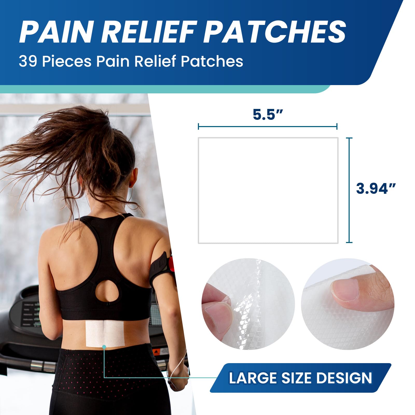 Sumifun 4% Lidocaine Patches,Maximum Strength Pain Relieving Patch Back, Shoulder, Joints, Knee Pain Relief and Muscle Soreness - 8 Hour Pain Relief (39 Count(Pack of 1)) Sumifun Au supplements