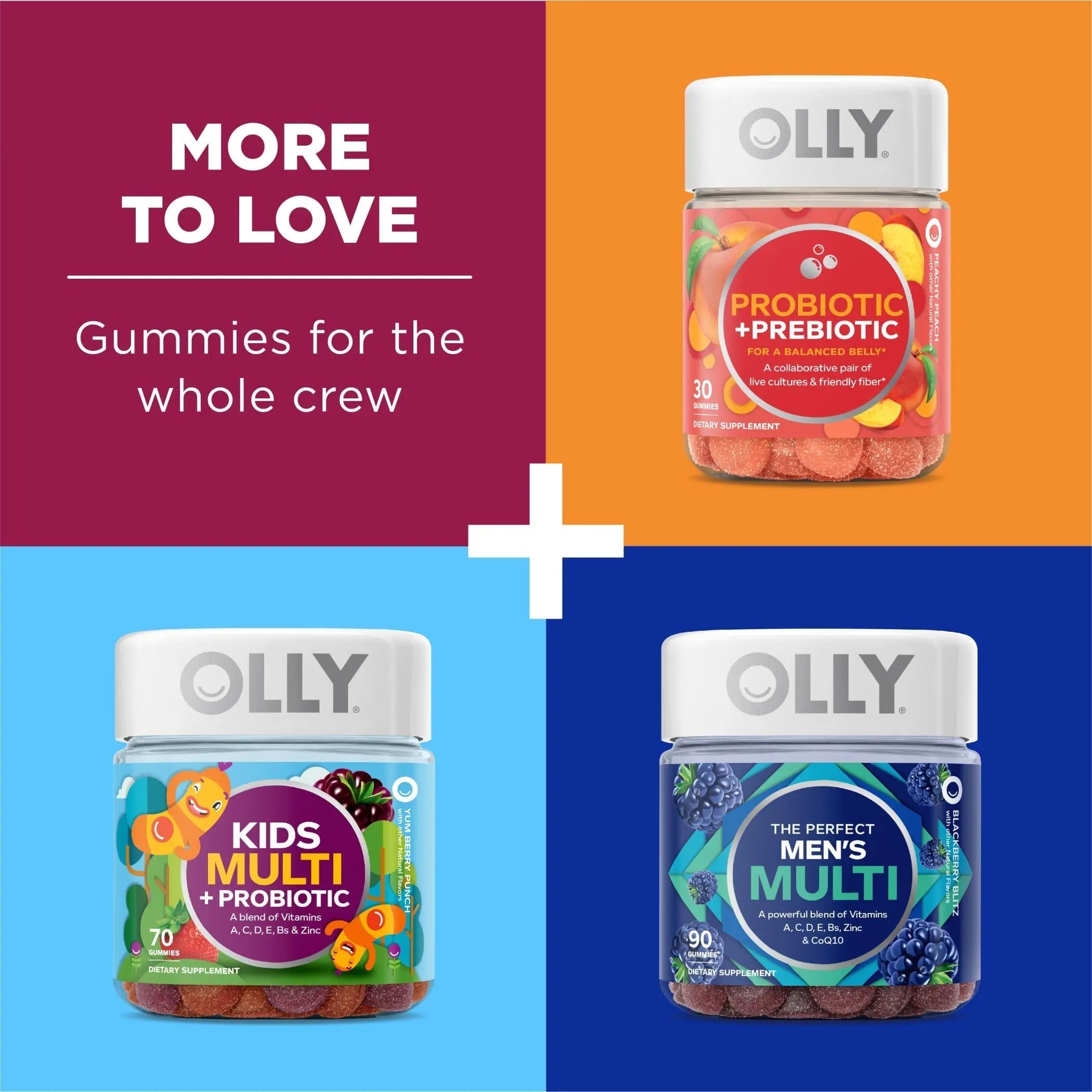 OLLY Immunity Sleep and Women's Multivitamin Gummy Vitamin Bundle (60 + 90 Count) OLLY Au supplements