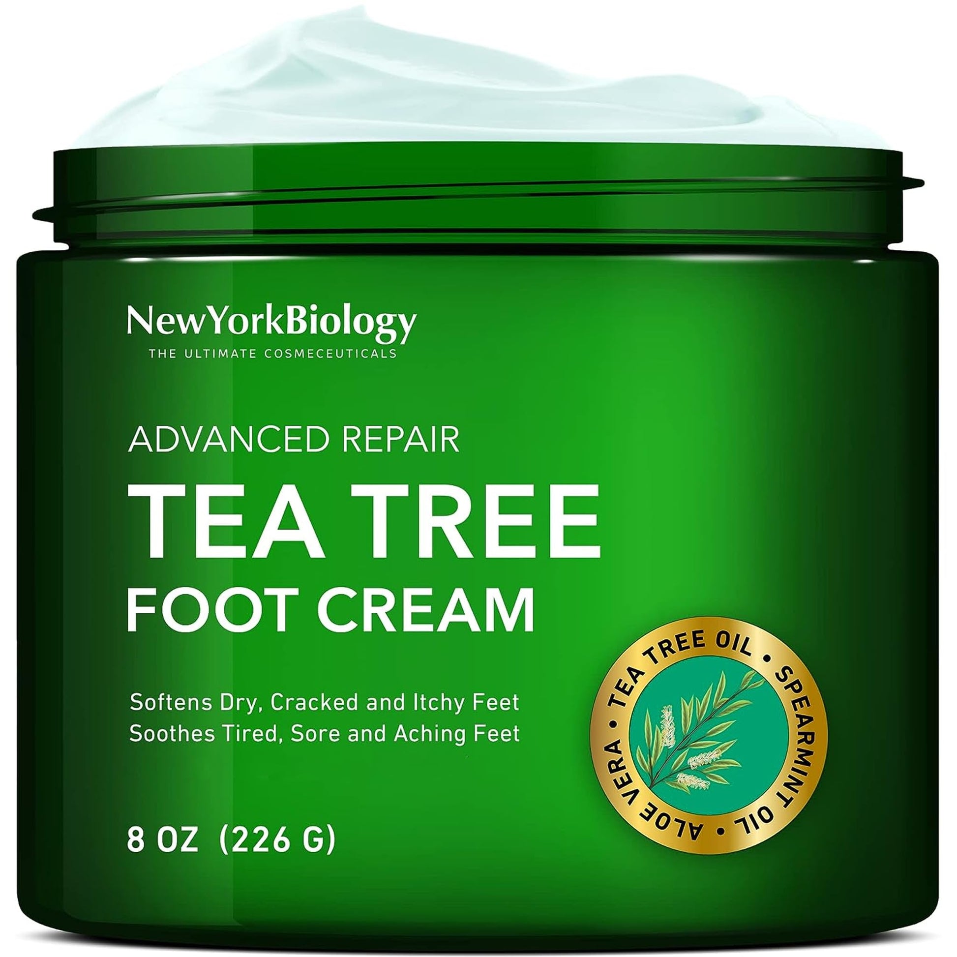New York Biology Tea Tree Oil Foot Cream for Dry Cracked Feet, Athletes Foot, Nail Fungus NEW YORK BIOLOGY THE ULTIMATE COSMECEUTICALS Au supplements