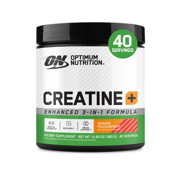 Optimum Nutrition Creatine Monohydrate Plus Powder, Orange Passionfruit Flavored Creatine Performance Blend With Electrolytes for Hydration, Added Vitamins, 40 Servings, 360 Grams (Packaging May Vary) Optimum Nutrition Au supplements