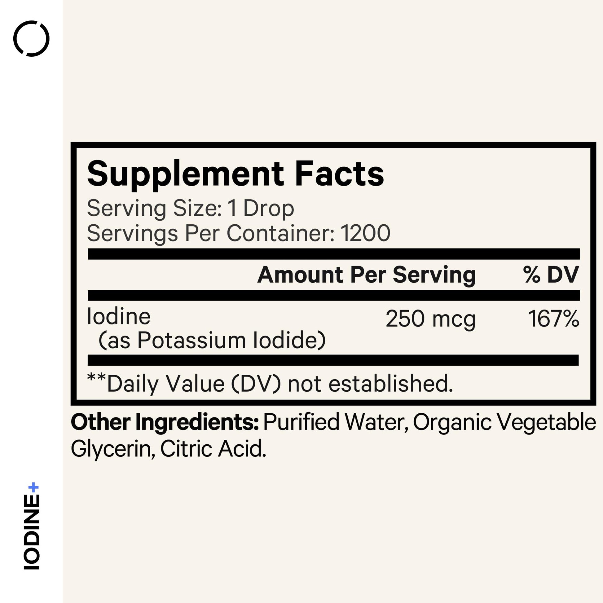 Codeage USDA Certified Organic Iodine Drops - 250 Mcg Per Serving - 1+ Year Supply - Liquid Iodide Supplement - Pure, Clear Iodine - Vegan Potassium Iodine Liquid Drop - 2 fl oz Codeage Au supplements