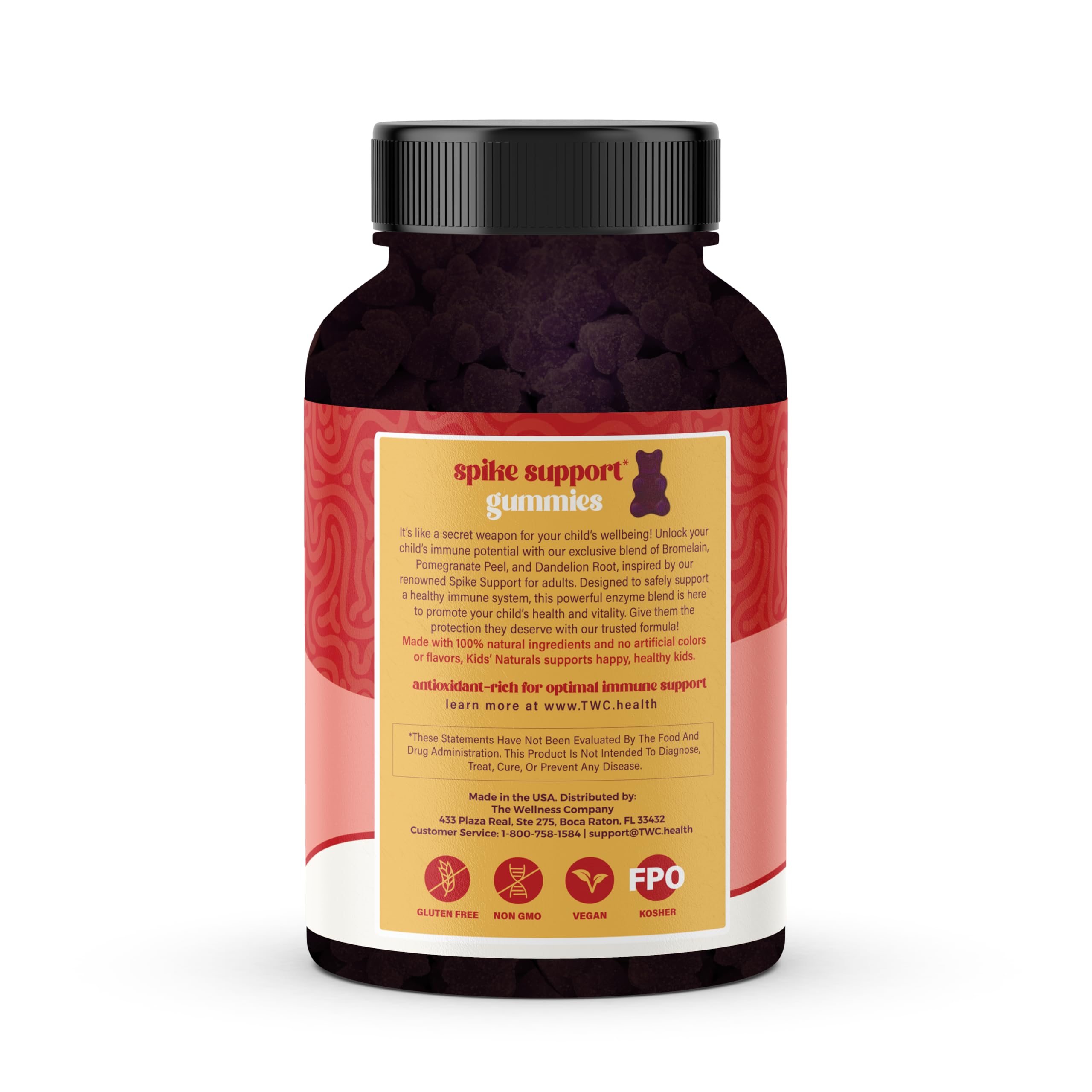 Kids Naturals Spike Support Gummies – Year-Round Wellness with Vitamin C, D & Zinc | 60ct (1 Month Supply) The Wellness Company Au supplements