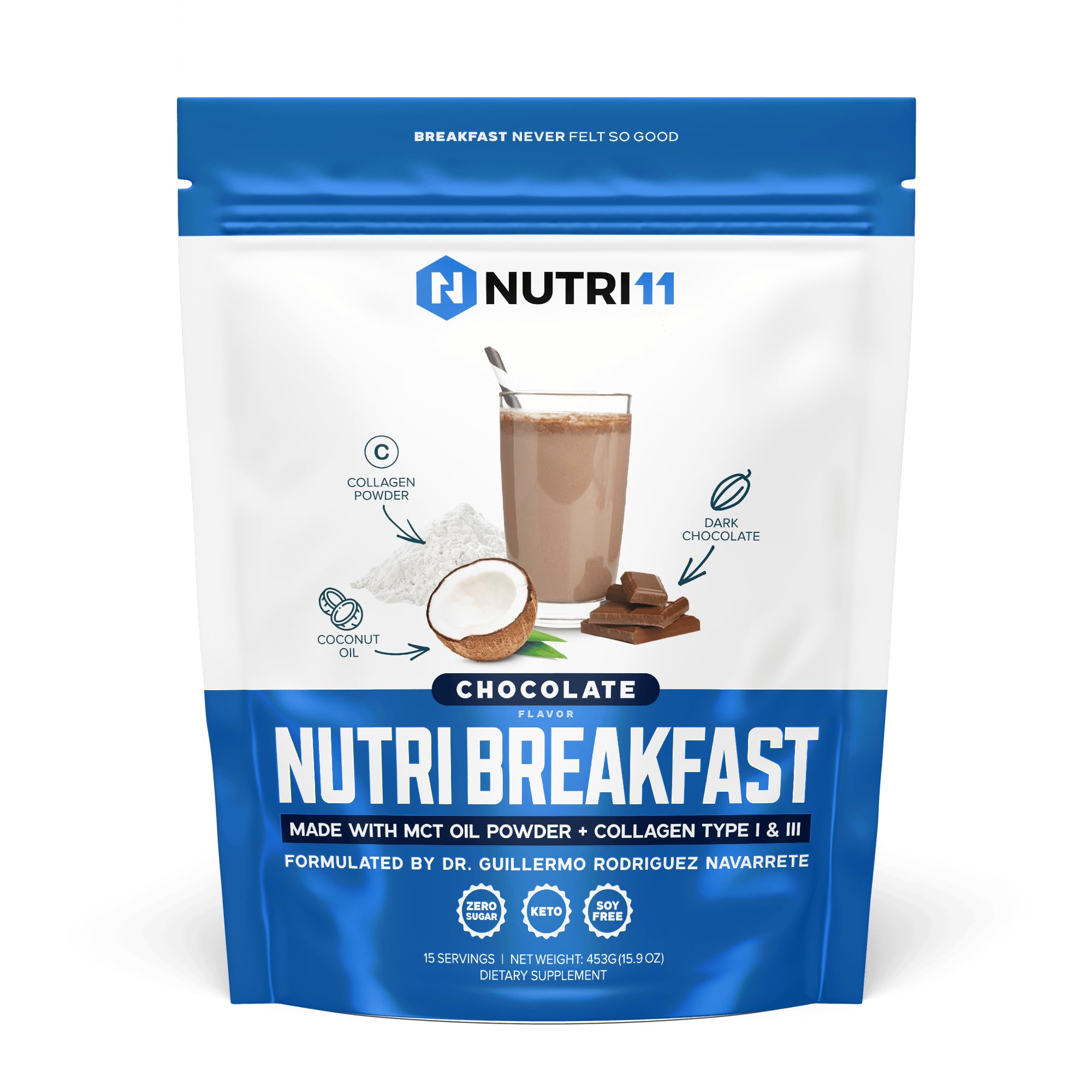 Nutri11 NutriBreakfast Meal Replacement Shakes for Weight Loss - 100% Natural Chocolate Nutri11 Au supplements