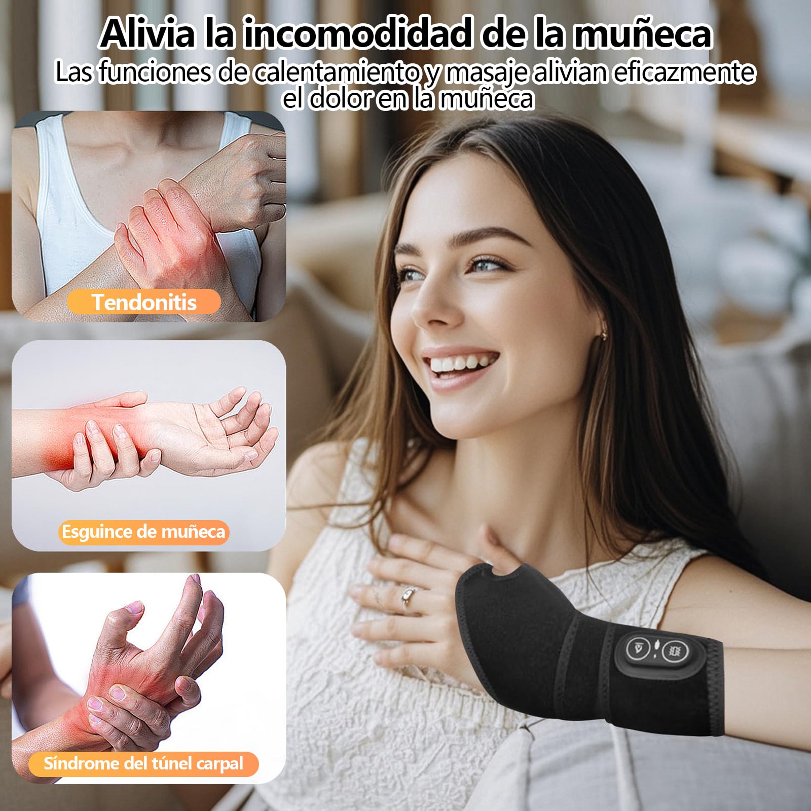 ZMHWANY Rechargeable Cordless Wrist Massager with Heat and Compression, 3000mAh Battery for Arthritis Carpal Tunnel Pain Relief, Wireless Heating Pad Ideal for Seniors ZMHWANY Au supplements