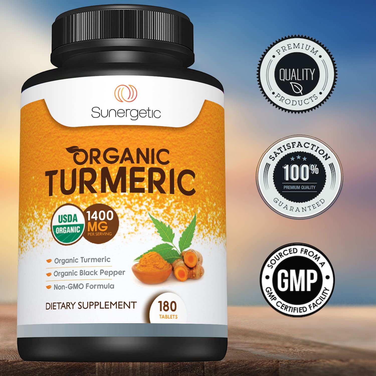 Sunergetic USDA Certified Organic Turmeric Supplement – Includes Organic Turmeric Sunergetic Au supplements