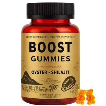 Rulinal Boost Alpha Gummies for Men | Oyster Shilajit Gummies for Adults | Enhances Strength & Immune Support | with Oyster, Shilajit, Vitamin B3, Maca Powder | Non-GMO & Vegan | 60 Gummies Rulinal Au supplements