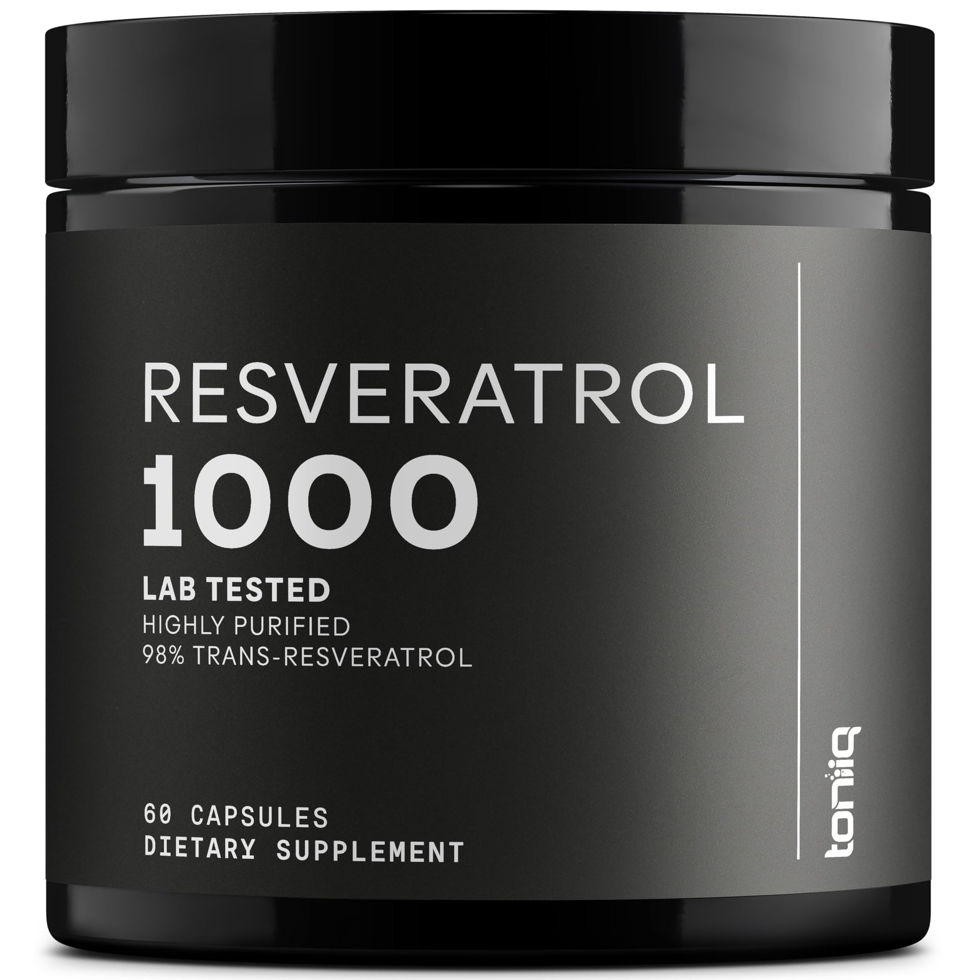 Ultra High Potency Third-Party Tested Trans Resveratrol 1000mg - 98% Pure, Highly Purified and Bioavailable - Resveratrol Polygonum Root Extract - 60 Capsules Toniiq Au supplements