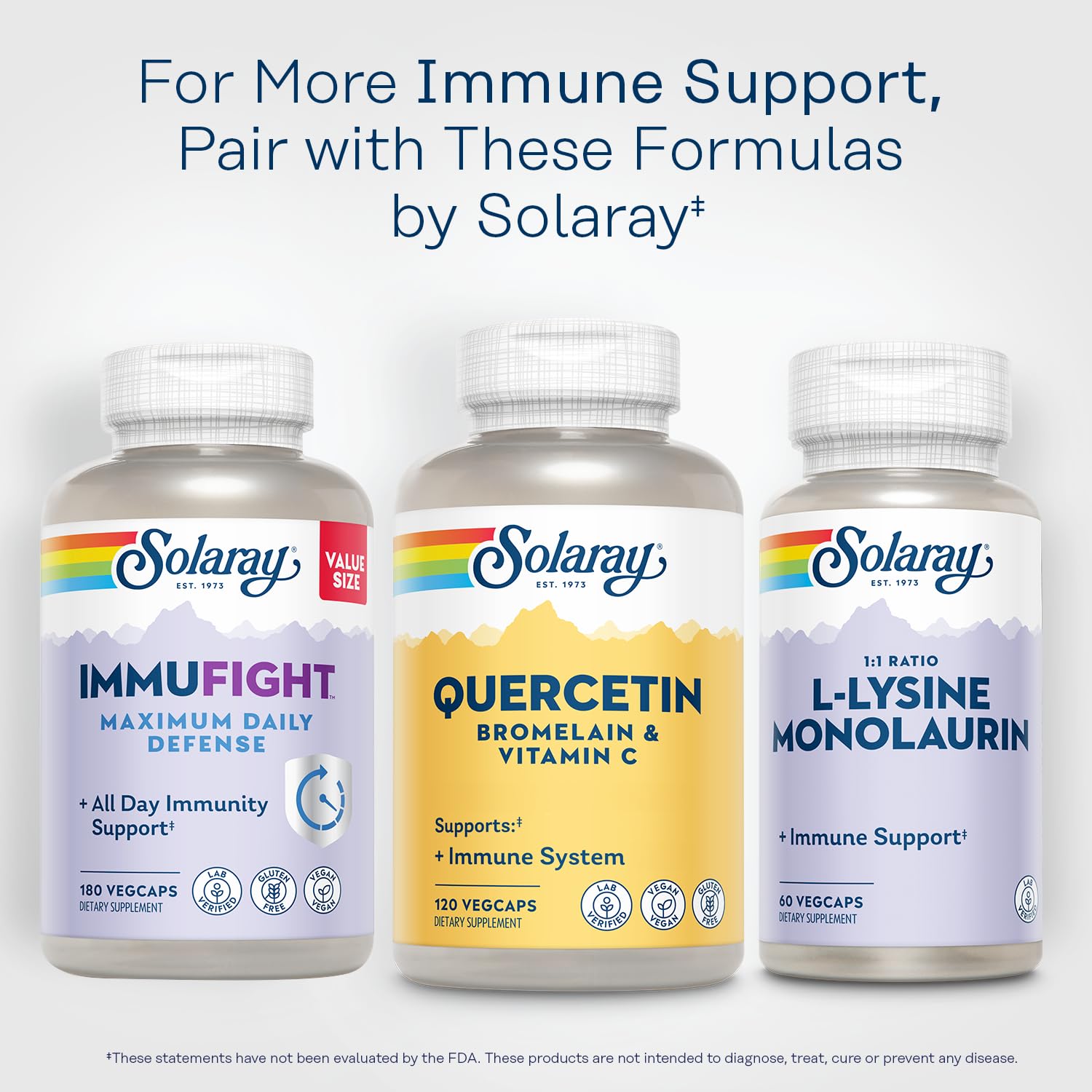 SOLARAY QBC Plex | Quercetin & Bromelain Plus Vitamin C | Year Round Immune Function & Respiratory Health Support | Non-GMO & Vegan | 120 VegCaps SOLARAY Au supplements