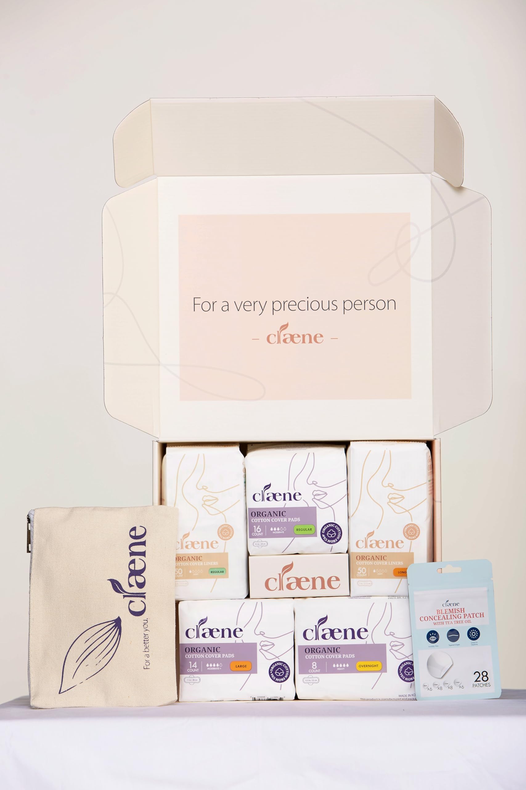 Claene Organic Cotton Panty Liners, Unscented, Thin, Cruelty-Free, Daily, Breathable Organic Panty CLAENE Au supplements