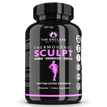 Thermogenic  Appetite Suppressant,  Supplement for Women & Men, Metabolism, Energy, Focus, Brain, Caffeine Pills with Chromium, Green Tea Extract, L Theanine, Sculpt 60 Capsules
