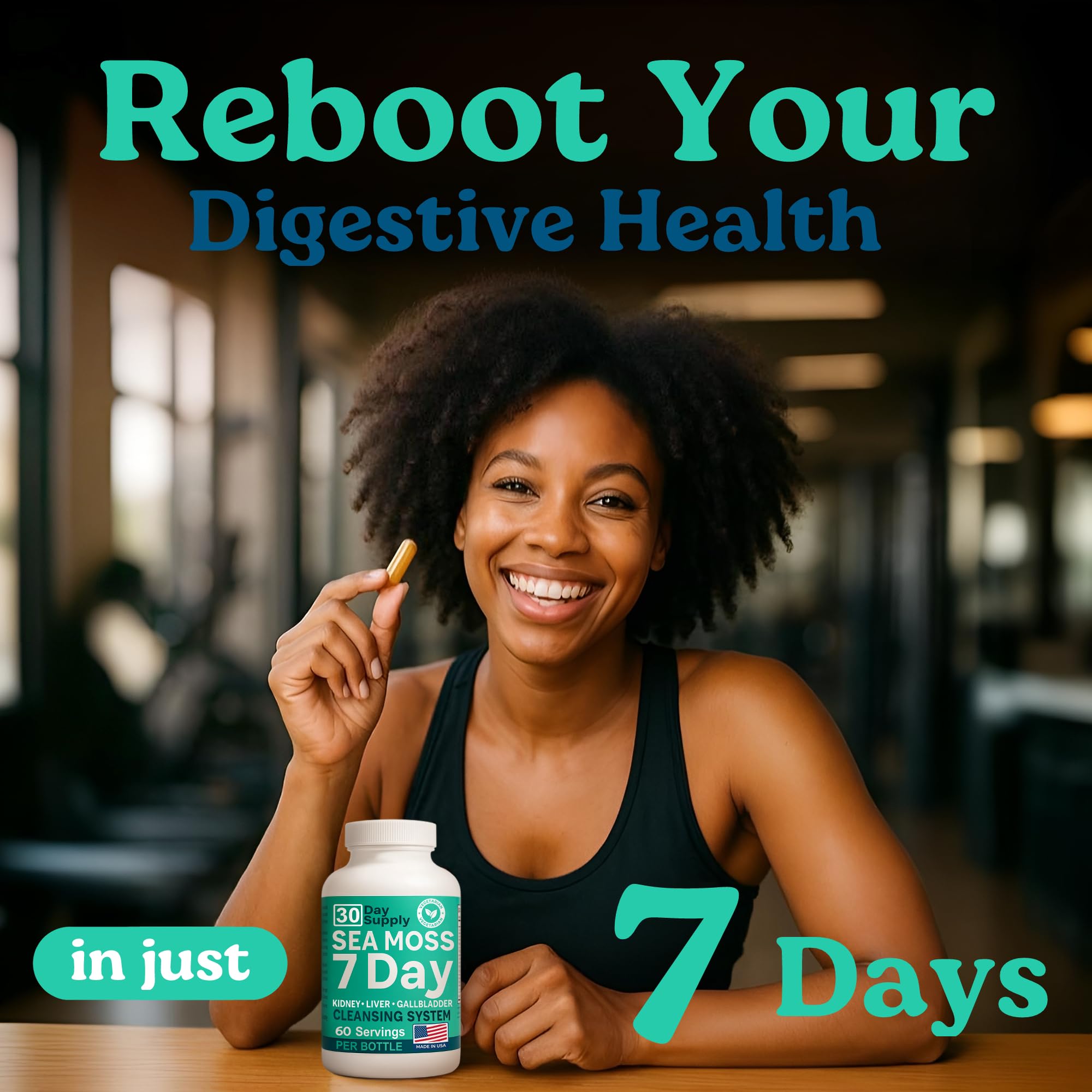 Atlantic Naturals Sea Moss Capsules – 7 Day Herbal Blend for Liver & Gallbladder Wellness – with Dandelion Root, Milk Thistle, Burdock Root, Red Clover & Chanca Piedra – 180 Count Sea Moss Capsules Atlantic Naturals Au supplements