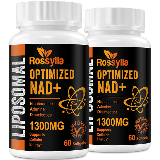 Rossylla 1300 MG Liposomal NAD+ Supplement | Highest Absorption | Purest NAD Supplemet to Boost NAD+ Effetively | Boosting NAD+ Supplement for Aging Defese, Cellular Energy, Longevity | 120 Count RossyllaUS supplements