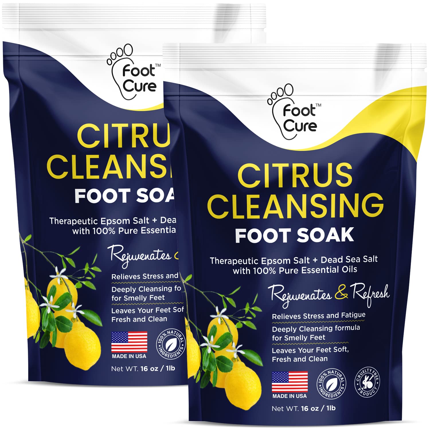 Citrus Detox Foot Soak With Epsom Salts - for Foot Callus, Immune Boost, Damaged Toenail FOOT CURE Au supplements