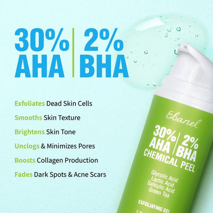 Ebanel Bundle of 30% AHA 2% BHA Chemical Peel and 10 Pack Collagen Face Mask Ebanel buy supplements Au