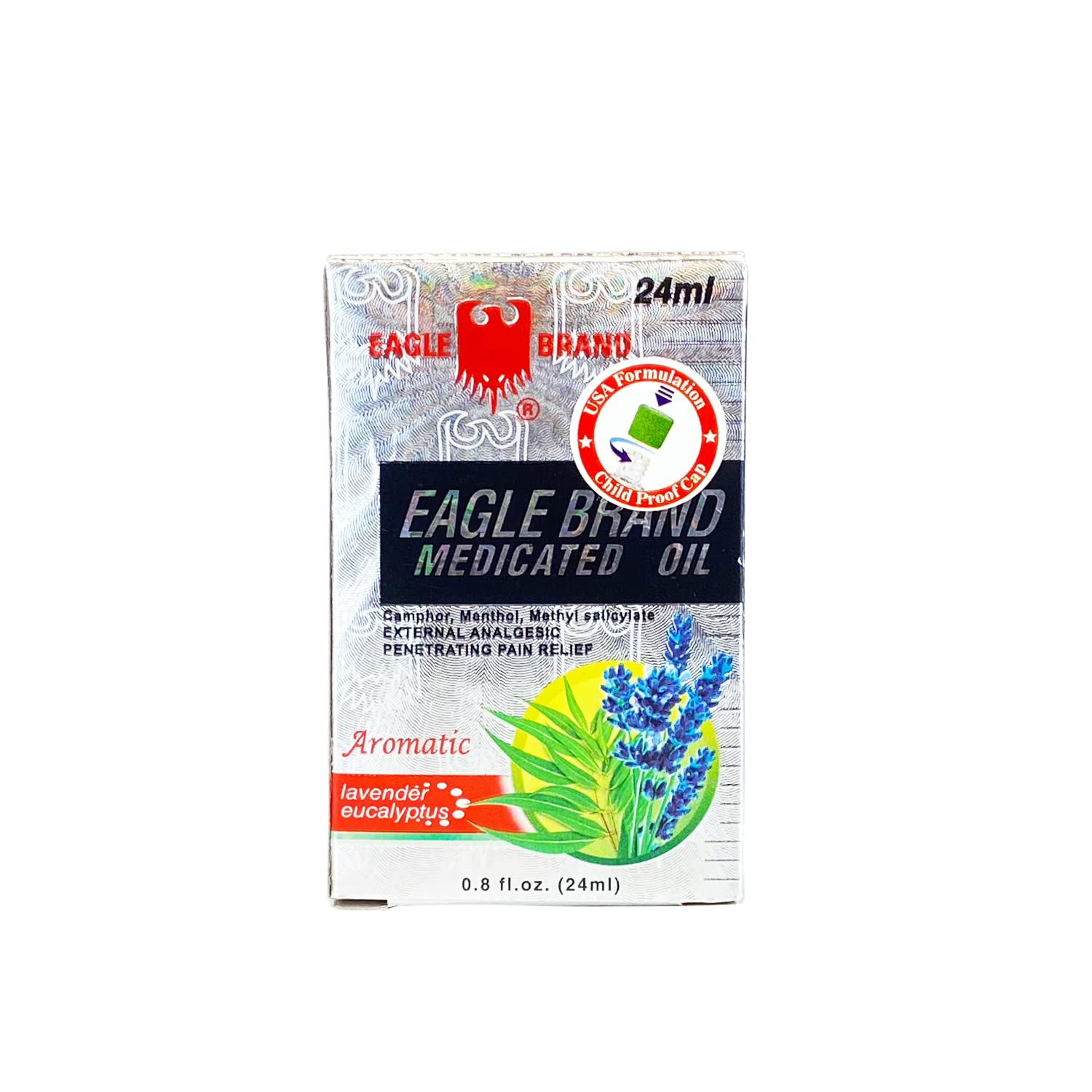 Eagle Brand Natural Aromatic Lavender Medicated Oil for Muscle Aches and Pains, Includes One Individual .8 oz. Bottle Eagle Brand Au supplements