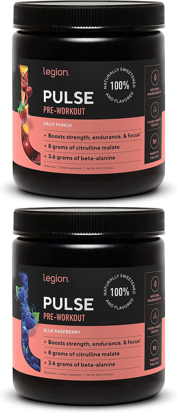 LEGION Pulse Pre Workout Supplement - All Natural Nitric Oxide Preworkout Drink to Boost LEGION Au supplements