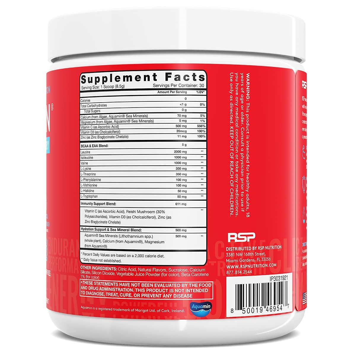RSP NUTRITION AminoLean Pre Workout Energy (Watermelon 30 Servings) with AminoLean RSP NUTRITION Au supplements
