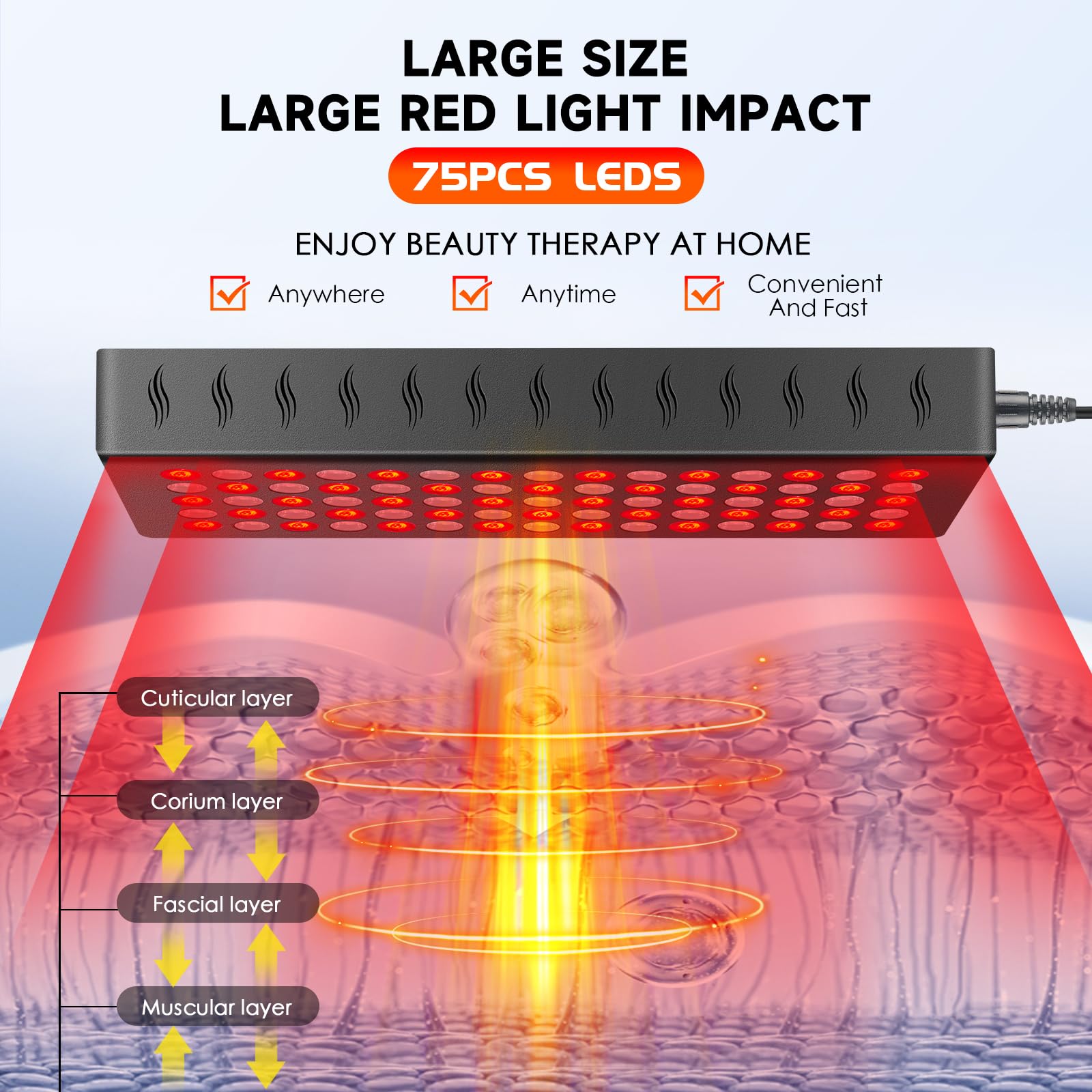 Infrared Red Light Therapy Lamp: Heating Pad Pain Relief for Body 75 LEDs Red Light Astarexin Au supplements