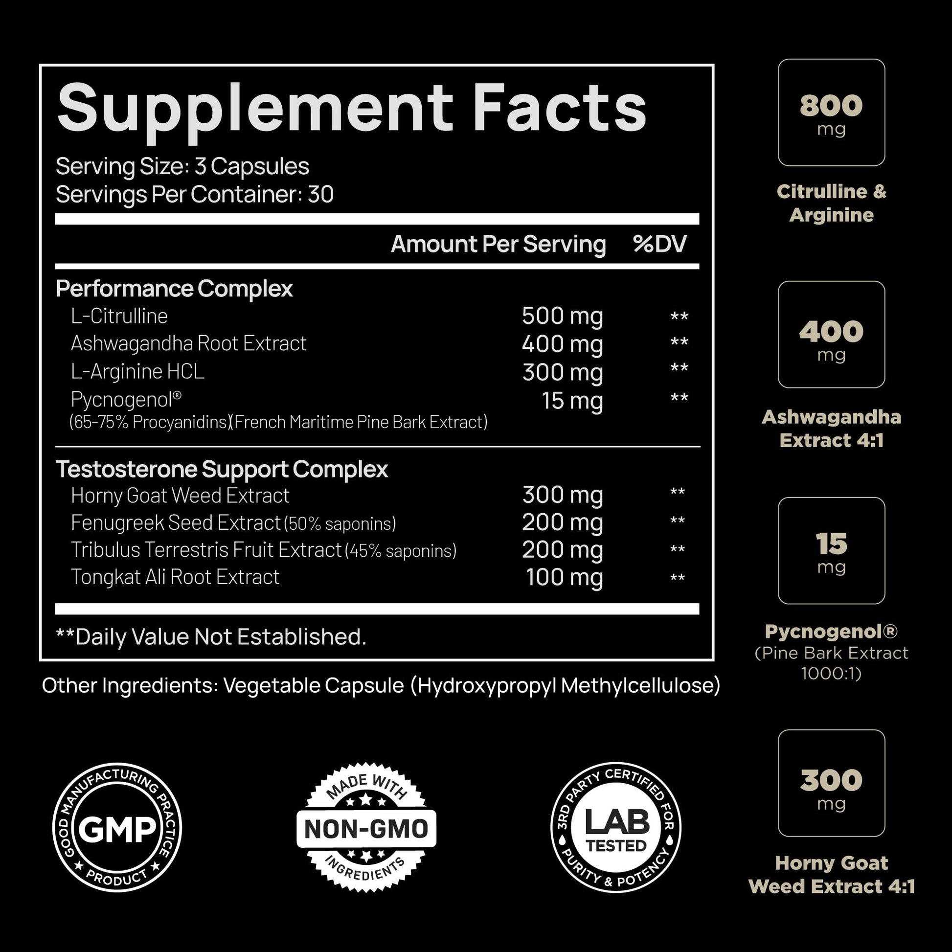 21,800mg Testosterone Booster for Men 8X Strength w. Ashwagandha, Tongkat Ali TERRA ELMNT Au supplements