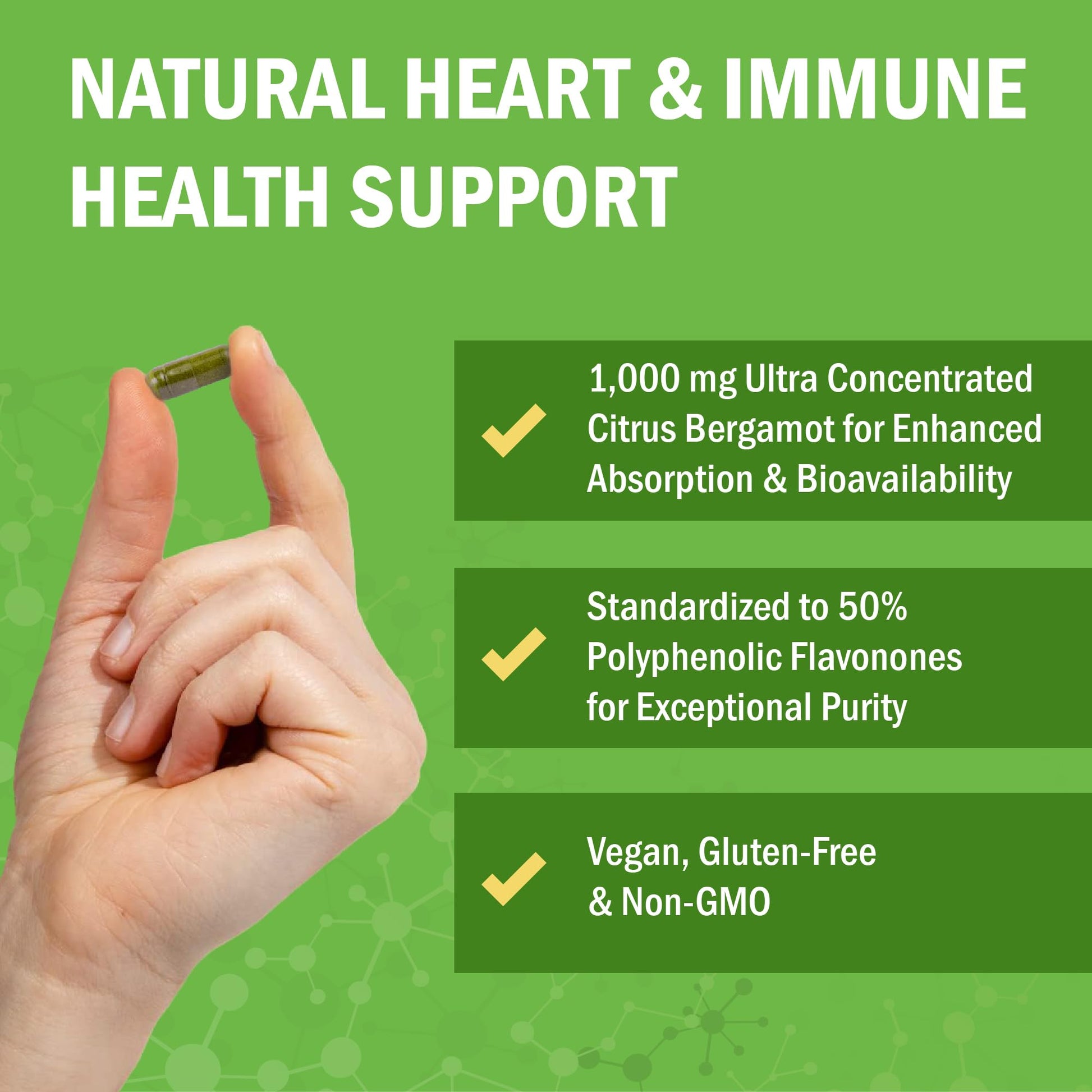Citrus Bergamot 1000mg - Citrus Bergamot Supplement for Cholesterol and Heart Health - Ultra Concentrated from Fresh Fruit for Enhanced Absorption - Vegan, Non-GMO, Gluten-Free - 120 Mini Capsules BioSchwartz Au supplements