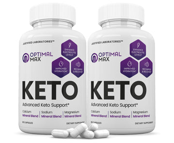 (2 Pack) Optimal Max Keto Pills 1275MG New & Improved Formula Contains Apple Cider Justified Laboratories Au supplements