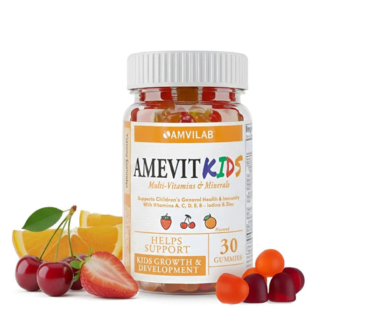 AMVILAB Amevit Kids Gummy Multivitamin – Complete Daily Vitamins for Children – with Essential Nutrients for Growth & Immunity AMVILABAU supplements