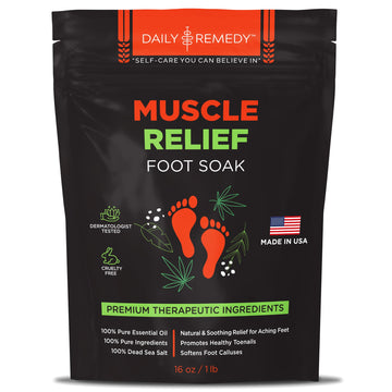Muscle Relief Foot Soak with Epsom Salt, Made in USA, Soothe Foot Aches, Muscle Pain DAILY REMEDY Au supplements