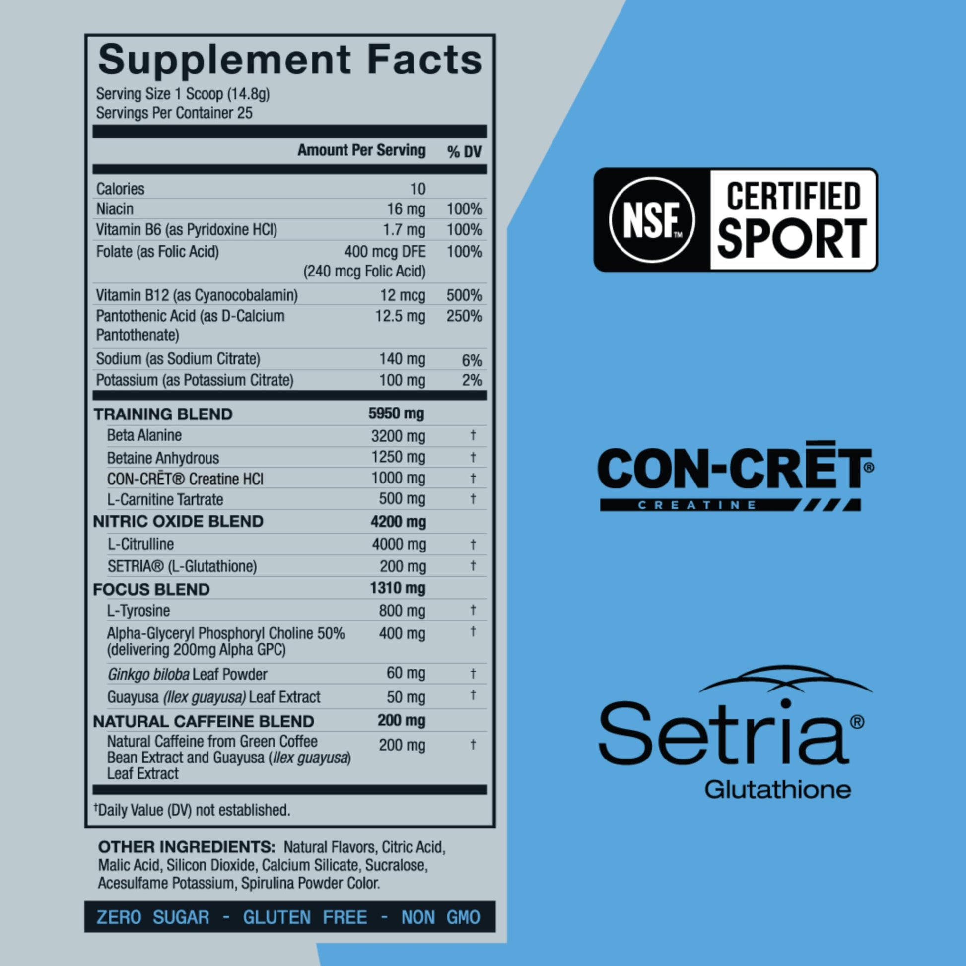 ZOA+ Pre Workout Powder, Fruit Punch - NSF Certified for Sport with Zero Sugar, Electrolytes ZOA Au supplements