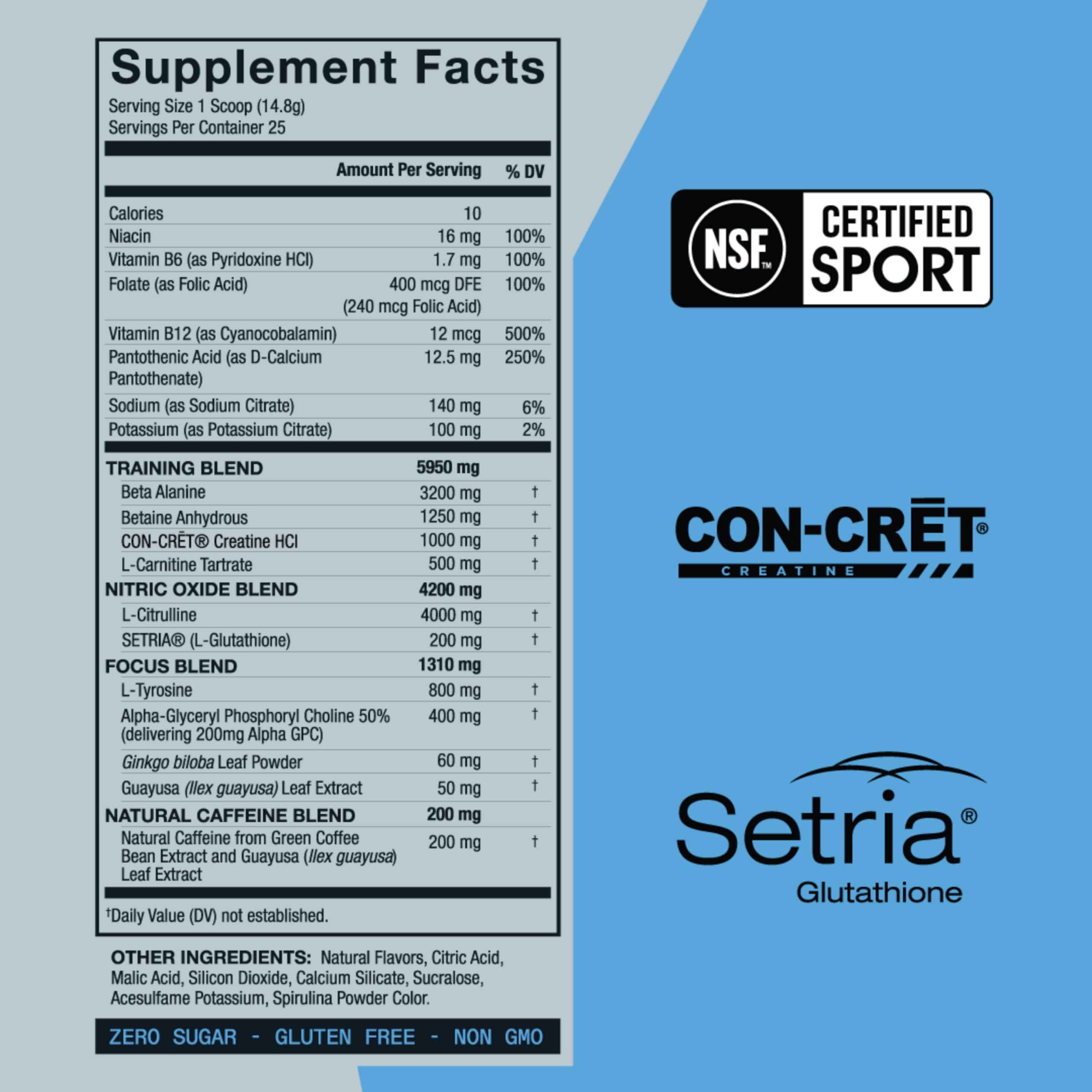 ZOA+ Pre Workout Powder, Fruit Punch - NSF Certified for Sport with Zero Sugar, Electrolytes ZOA Au supplements