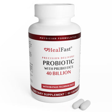 HealFast Physician Formulated Probiotic Supplement - 40 Billion CFU - Live Prebiotics and Probiotics for Men and Women - Probiotics for Gut Health - Non-GMO and Vegan - 30 Day Supply HealFast Au supplements