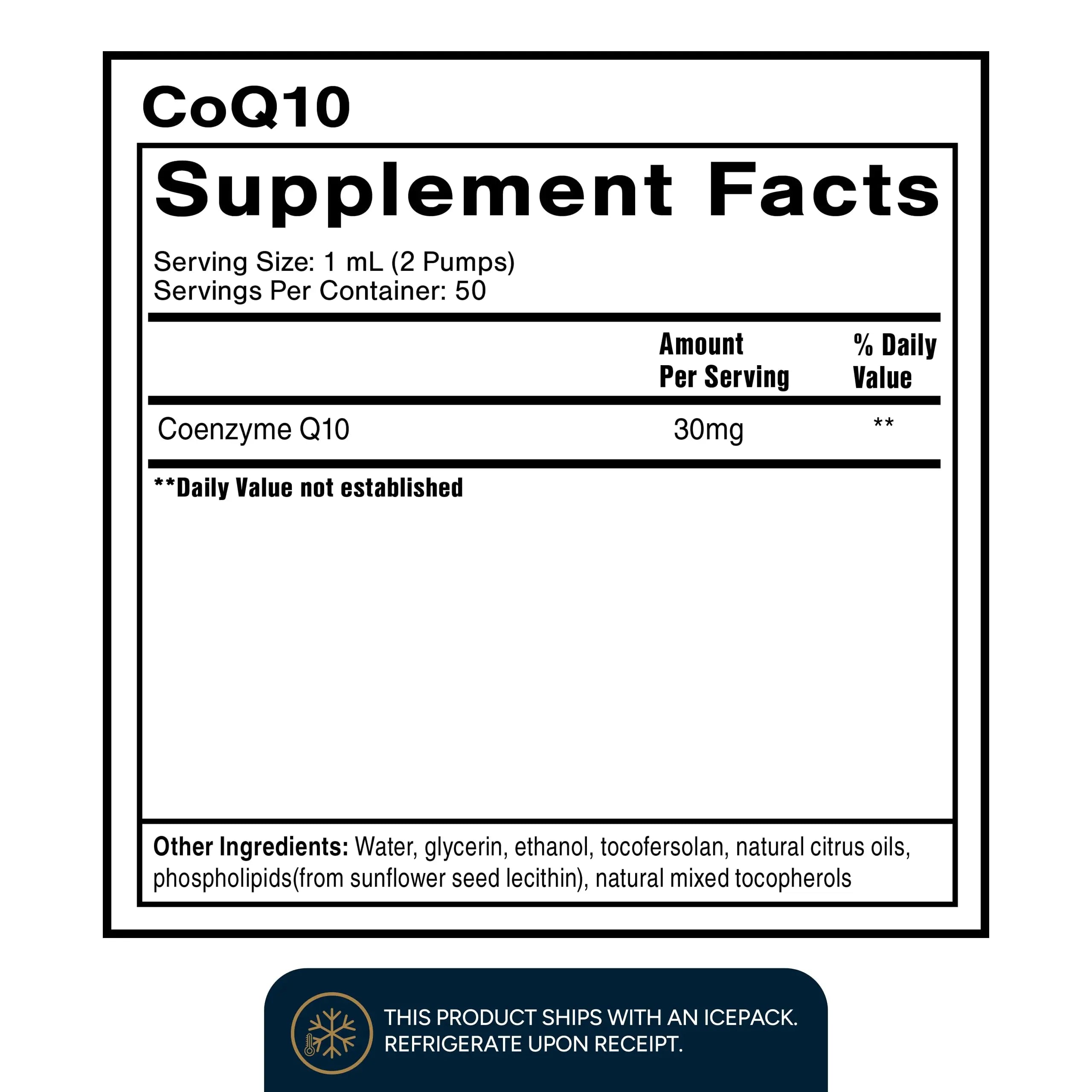 Quicksilver Scientific CoQ10 Nanoemulsion - Liposomal Coenzyme Q10 Cardiovascular Support & Cellular Energy Supplement - Fast Absorbing Liquid (1.7oz / 50ml) Quicksilver Scientific Au supplements