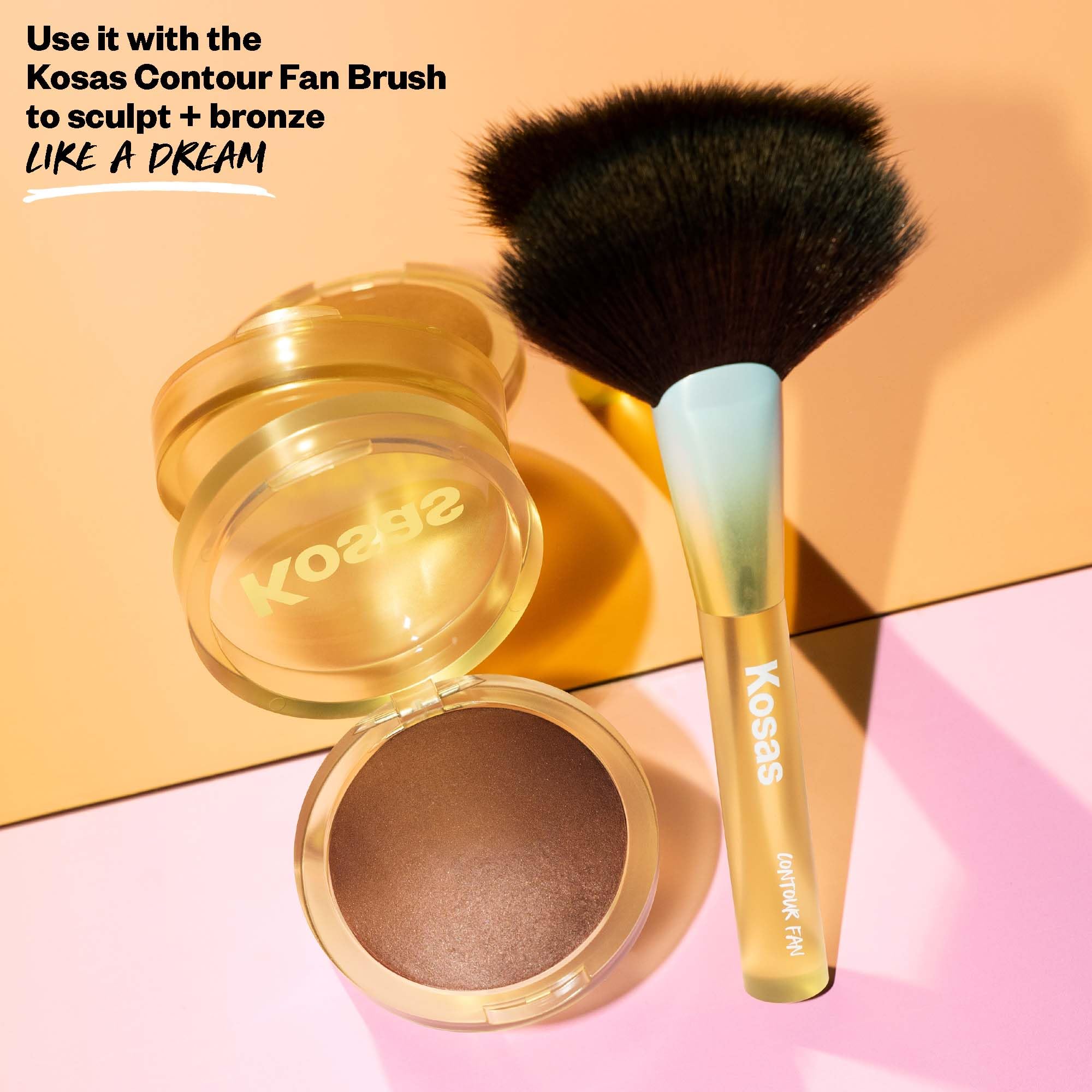Kosas Sun Show Glowy Warmth Baked Bronzer - Contouring Powder for Cheekbones, Nose & Jawline - Enriched with Concentrated Fatty Acids - Talc-Free, Vegan & Hypoallergenic - Escape Kosas Au supplements