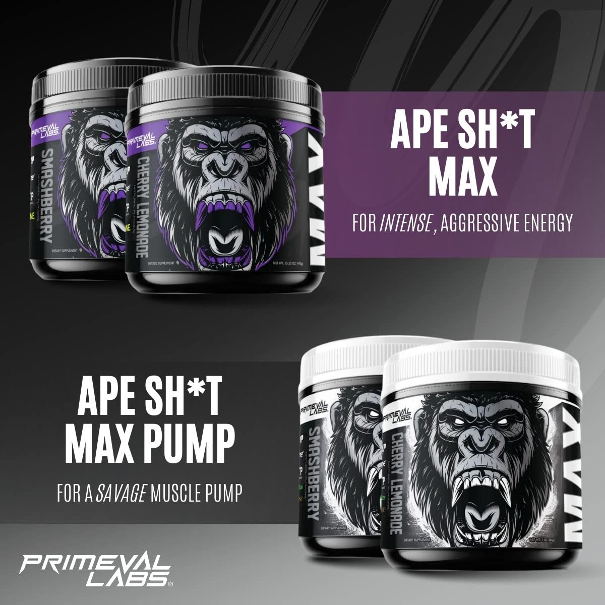 Primeval Labs ApeSh*t Max Pump Premium Pre-Workout | Muscle Pump & Vascularity Primeval Labs Au supplements