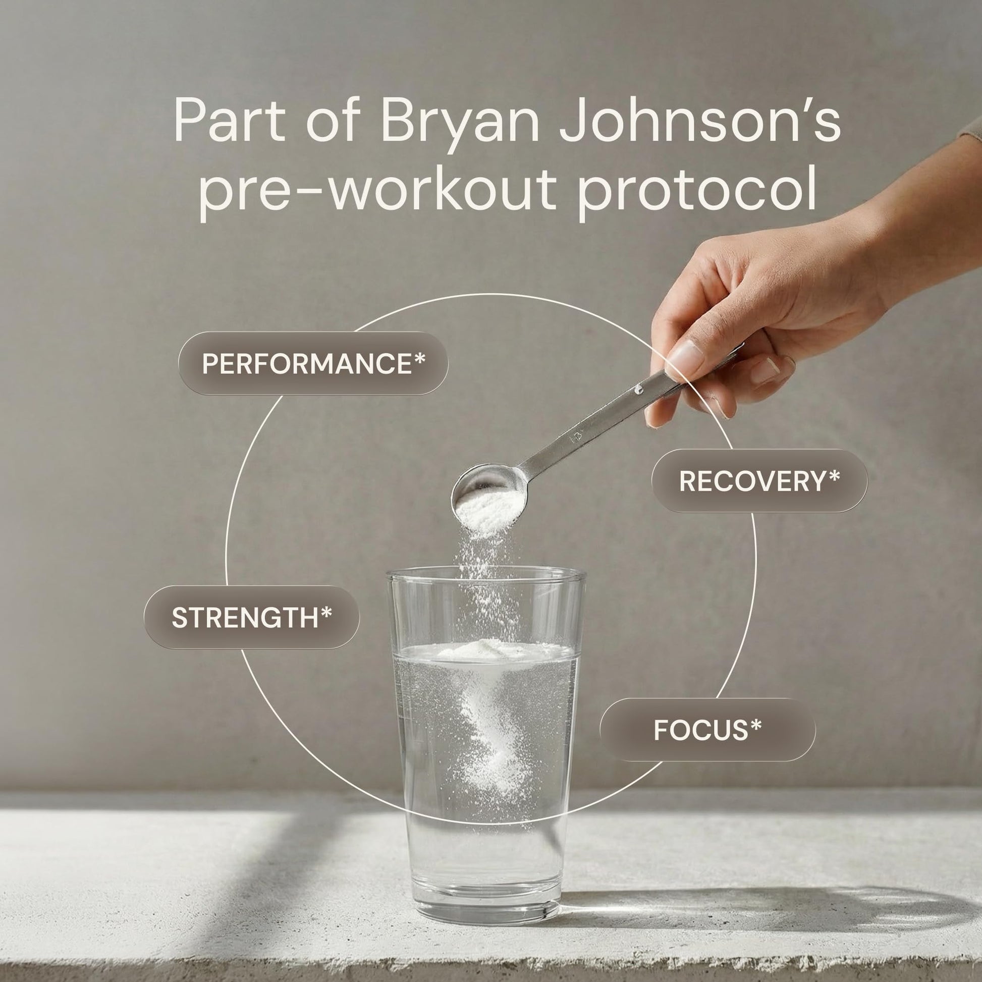 Blueprint Bryan Johnson Creatine Monohydrate Powder – Amino Acid Powder - Supplement Supports Muscle Growth, Recovery, Strength & Focus – Unflavored Creatine for Women & Men – 5g Dose – 100 Servings Blueprint Bryan Johnson Au supplements