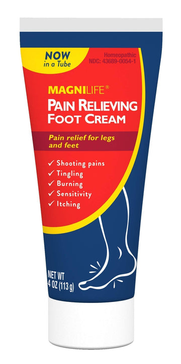 MagniLife Pain Relieving Foot Cream, 4 oz Tube, Soothing Relief for Soreness, Pain, Burning, Tingling, Itching or Sensitivity in Feet & Legs, Moisturizing & Hydrating Foot Cream, No Petroleum MagniLife Au supplements