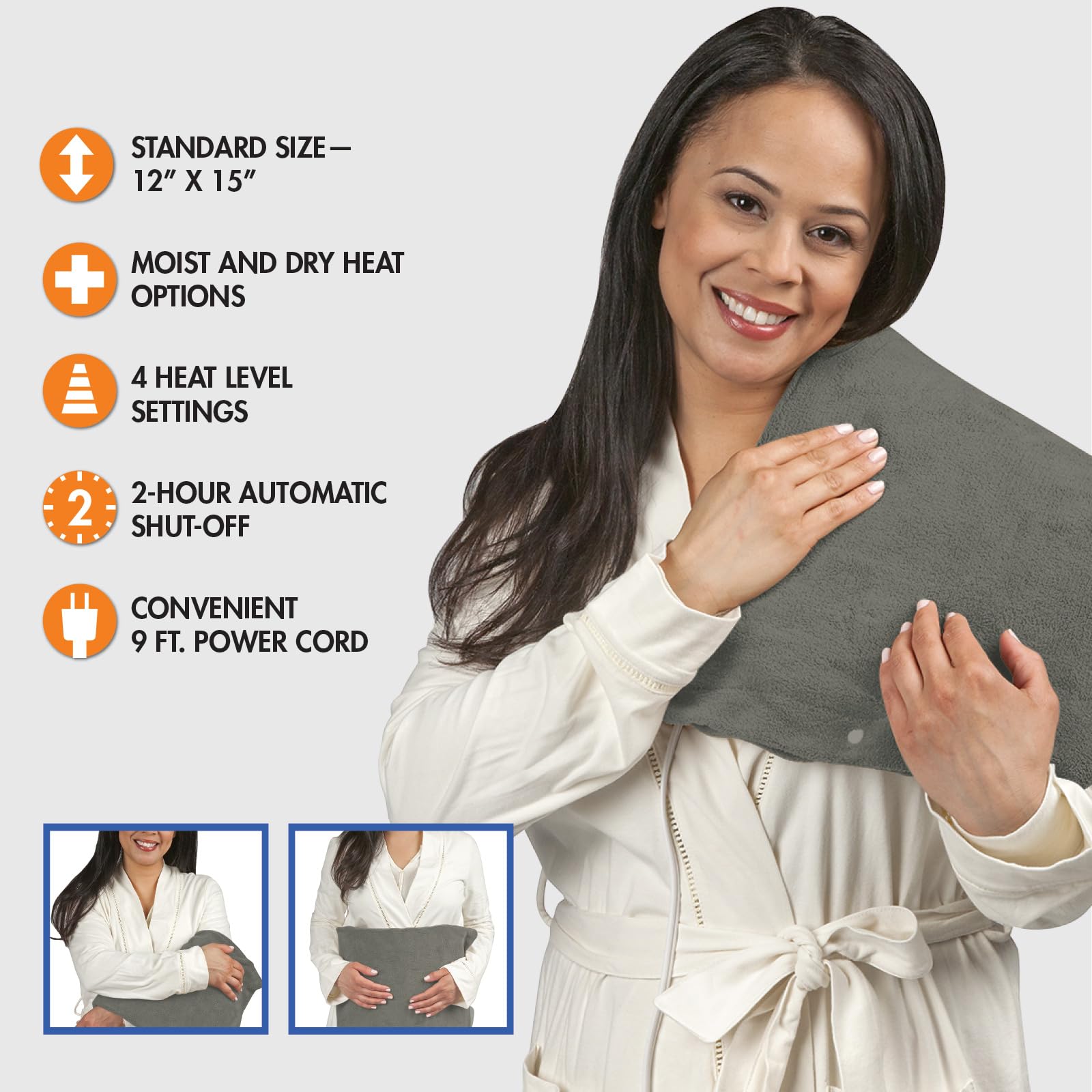 Pain Management Bundle 3-Piece | Personal Deep Tissue Massager | Muscle & Joint Pain Relief Gel | Deluxe Moist Dry Heating Pad | Therapeutic Care at Home | Whole Family Care Thera Care Au supplements