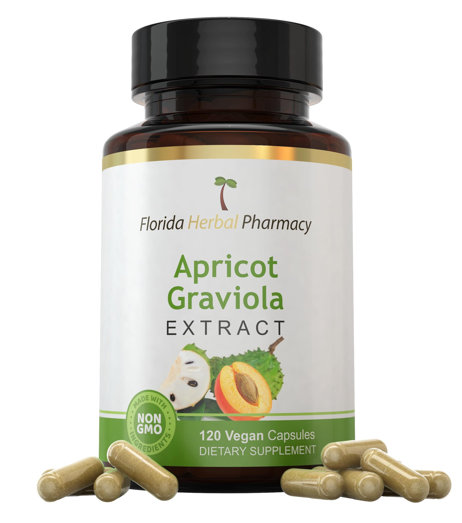 Florida Herbal Pharmacy, Apricot-Graviola Supplement Capsules 10:1 (120 Capsules), 1000 mg Serving (Pack of 1) Florida Herbal Pharmacy Au supplements