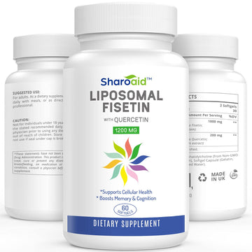 Sharoaid Liposomal Fisetin with Quercetin Supplements 1200 mg per Serving,High Absorpti Sharoaid Au supplements