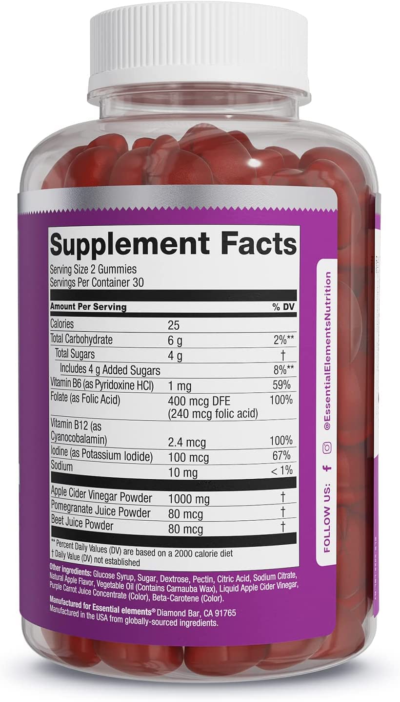 Essential Elements Apple Cider Vinegar Gummies from The Mother - Naturally-Sourced Essential Elements Au supplements
