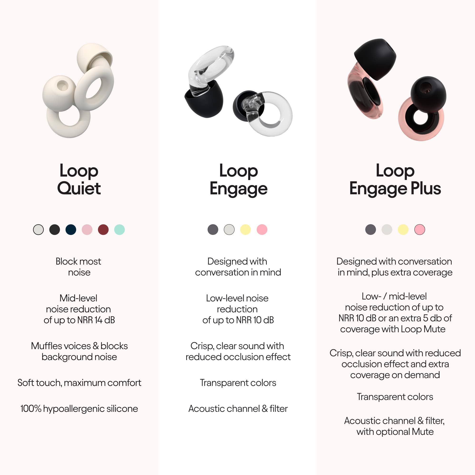 Loop Engage Earplugs for Conversation – Low-Level Noise Reduction Loop Au supplements