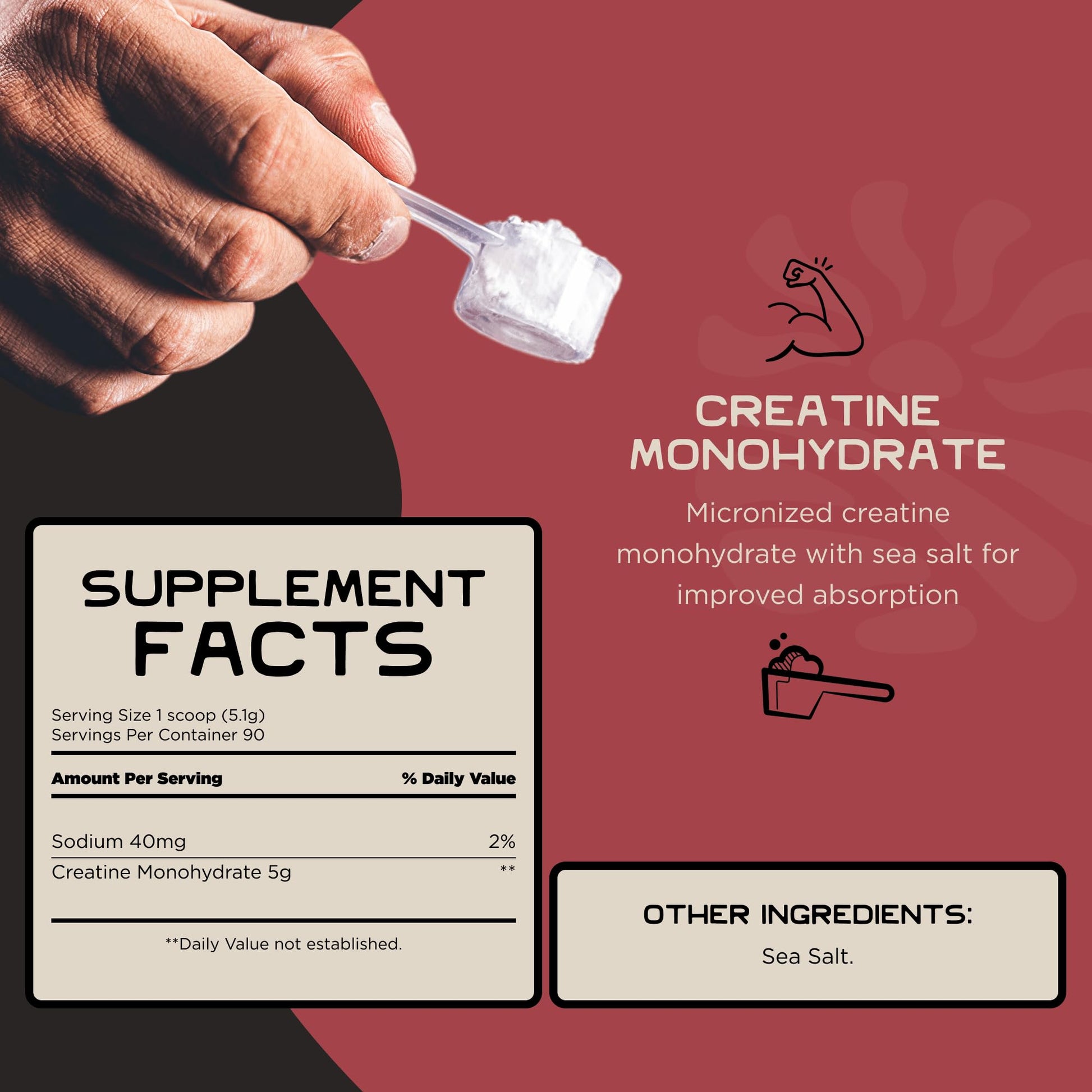 Lineage Provisions Micronized Creatine Monohydrate with Sea Salt - Micronized Creatine Powder for Training & Performance – No Artificial Ingredients – 90 Servings Lineage Provisions Au supplements