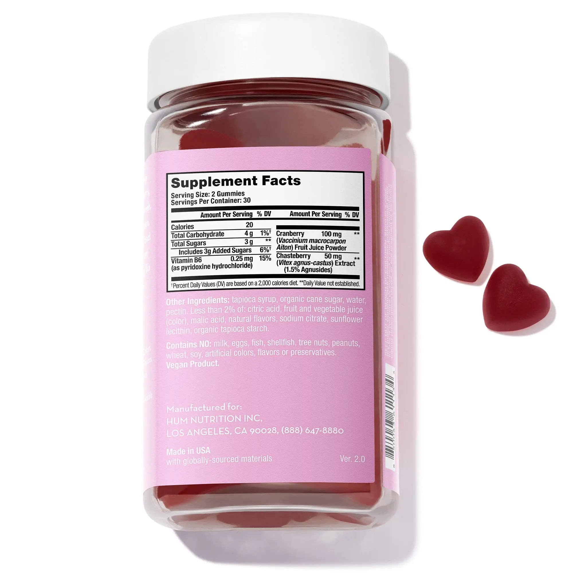 HUM Nutrition SOS PMS Gummies, PMS Support Supplement for Women, Support Cycle Symptoms, Bloating, Hormonal Balance, Includes Vitamin B6, Cranberry & Chasteberry Vitex, Gluten Free, 60 Vegan Gummies HUM Au supplements