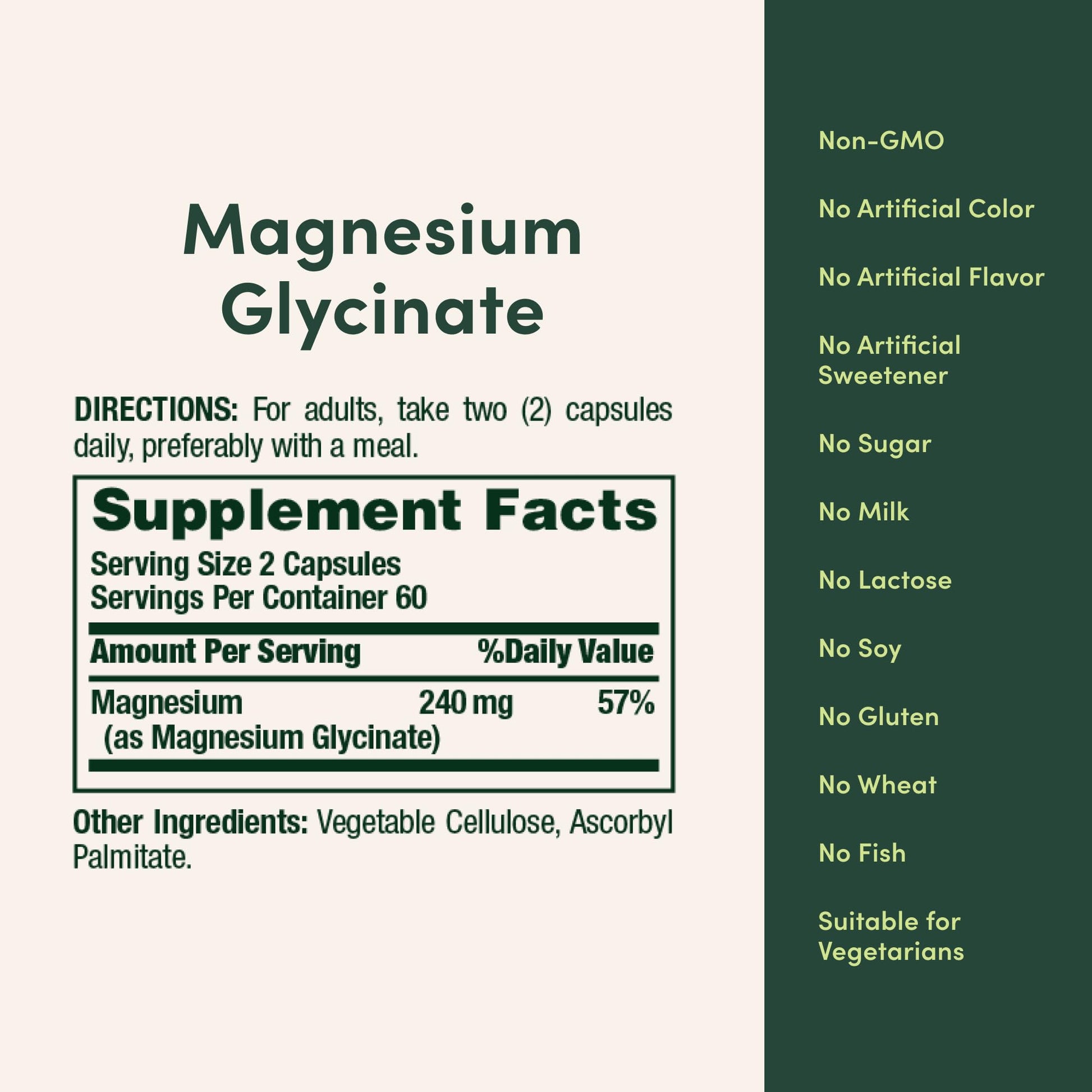 Nature’s Bounty High Absorption Magnesium Glycinate 240 mg for Supporting Muscle Relaxation and Bone, Heart & Nerve Health – Non-GMO, Gluten-Free, Vegetarian, 120 Count/60 Servings Nature's Bounty Au supplements