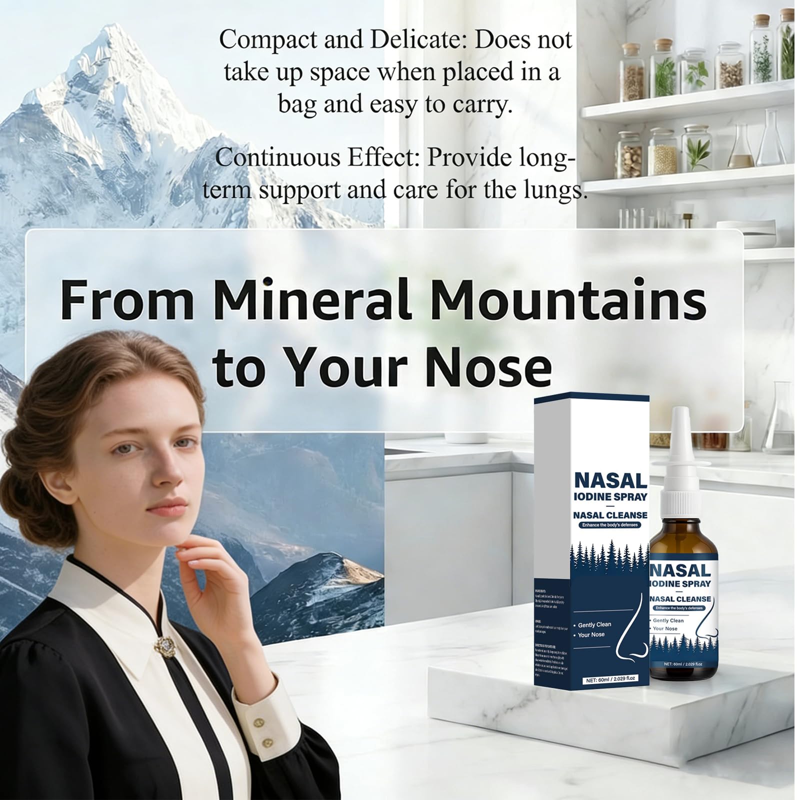VIPUDA Nutramd Iodine Nasal Spray, Cleanses & Refreshes Your Nasal Passages, Iodine & Fulvic Acid Blend, 100% Natural Mineral Formula – 60 ml/2.029 fl.oz (1pc) VIPUDAAu supplements