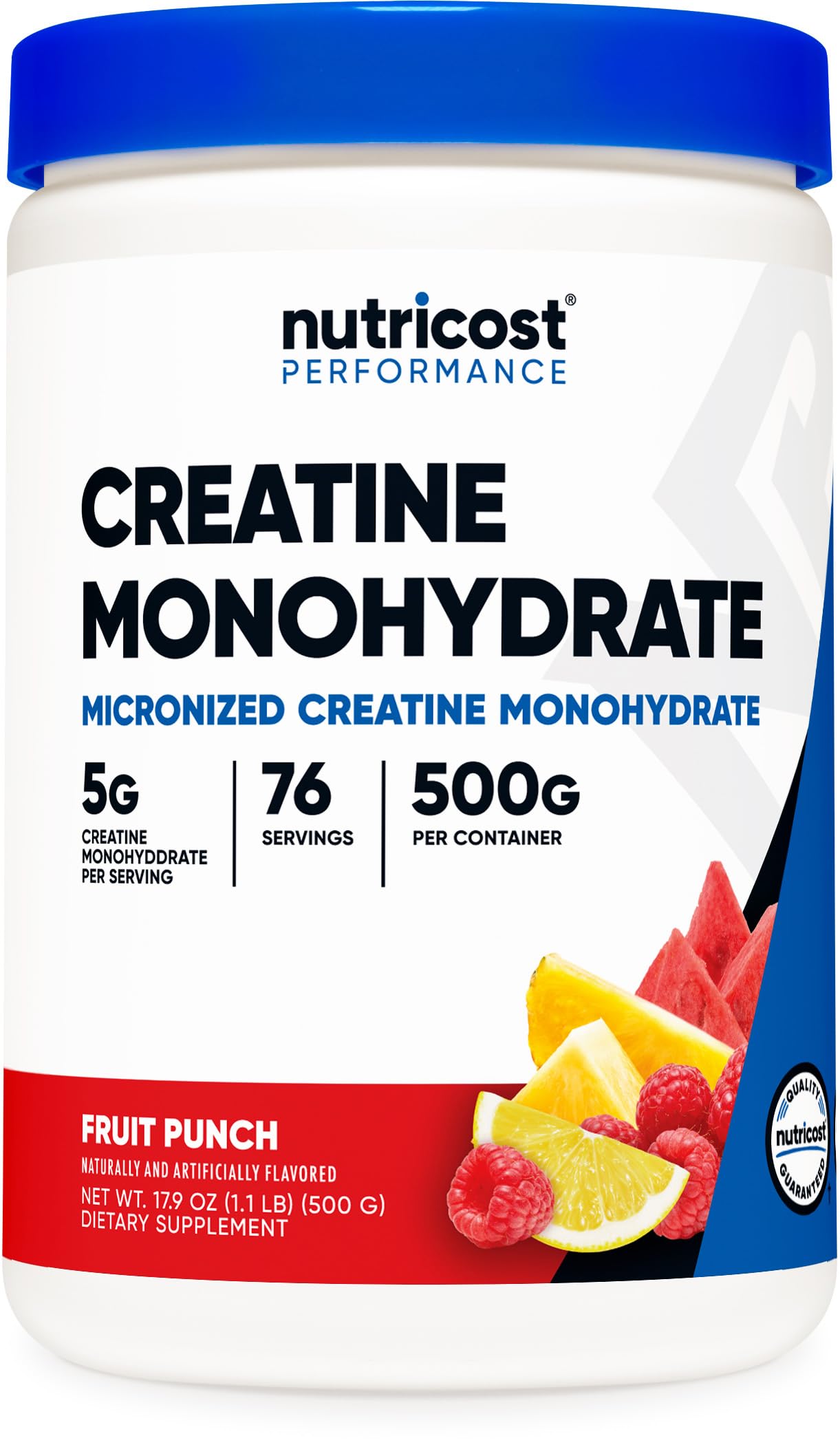 Nutricost Creatine Monohydrate Powder (Fruit Punch, 500 Gram) Nutricost Au supplements