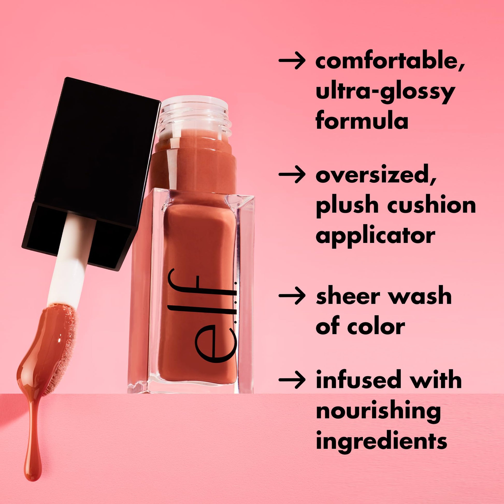 e.l.f. Glow Reviver Lip Oil, Nourishing Tinted Lip Oil For A High-shine Finish, Infused With Jojoba Oil, Vegan & Cruelty-free, Rose Envy e.l.f. Au supplements