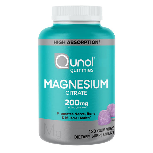 Qunol Magnesium Gummies for Adults, 200mg Elemental Magnesium (from 1,750mg Magnesium Citrate), High Absorption Magnesium Supplement, Supports Nerve, QunolUS supplements